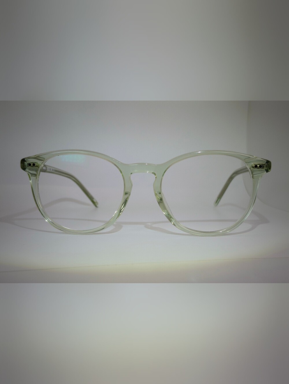 RFLKT Aura. Mint Clear Round Frame Eyewear. Minimalist Clean.